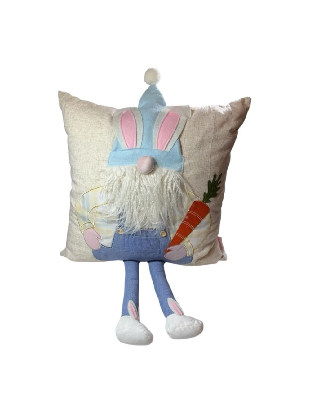 Easter Gnome 18 X 18” Throw Pillow